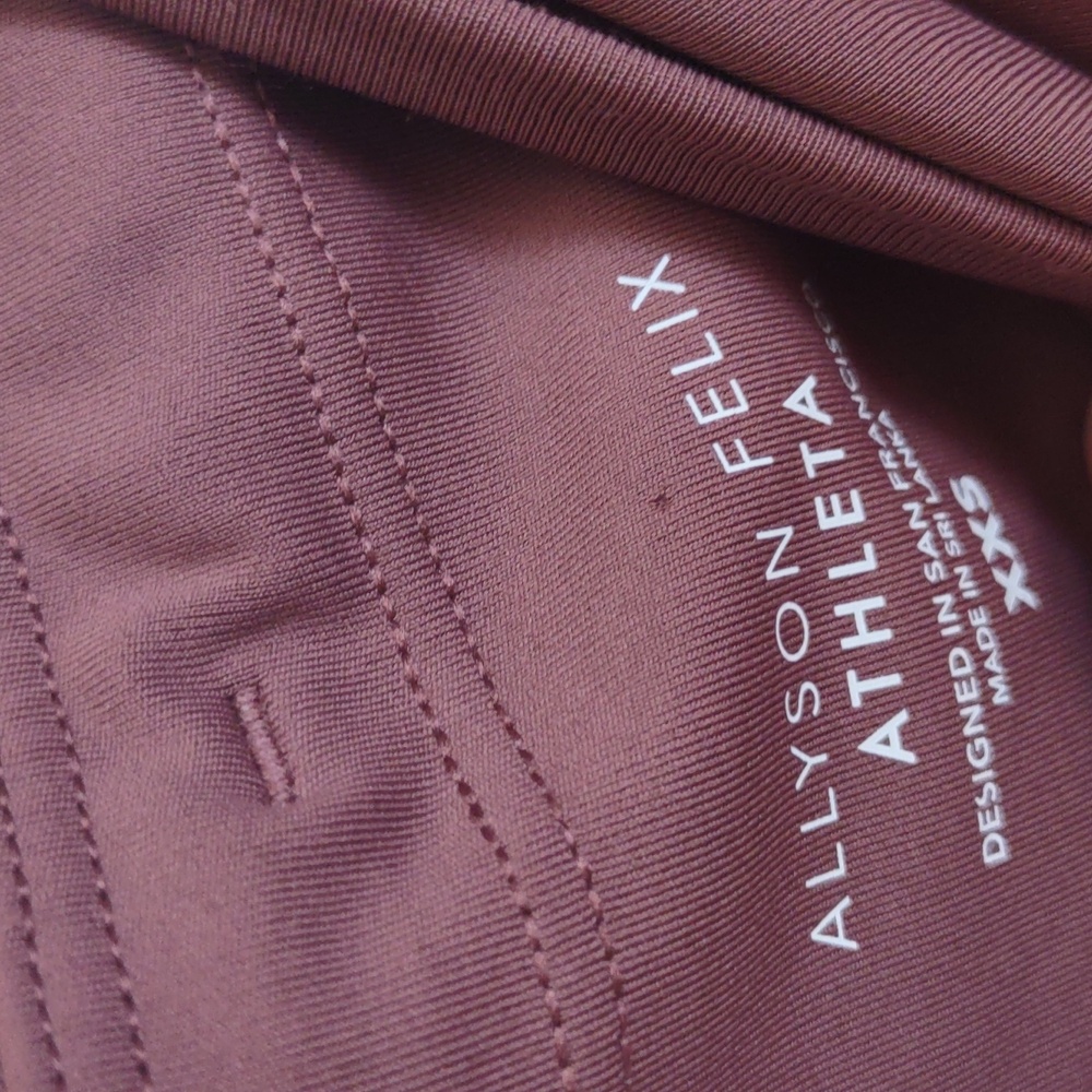 Athleta Allison Felix XXS  Reveal Tight Precision High Waisted Mauve Leggings - Picture 6 of 11